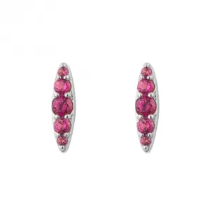 Sterling Silver Platinum Earrings E6374P