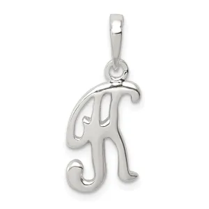 Sterling Silver Polished Initial K Pendant