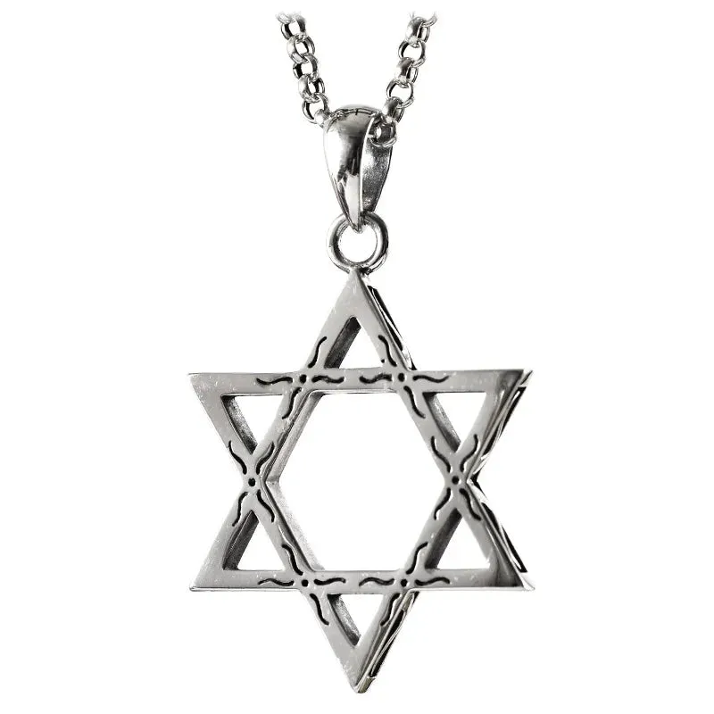 Sterling Silver "Star of David" Pendants for Men and Women