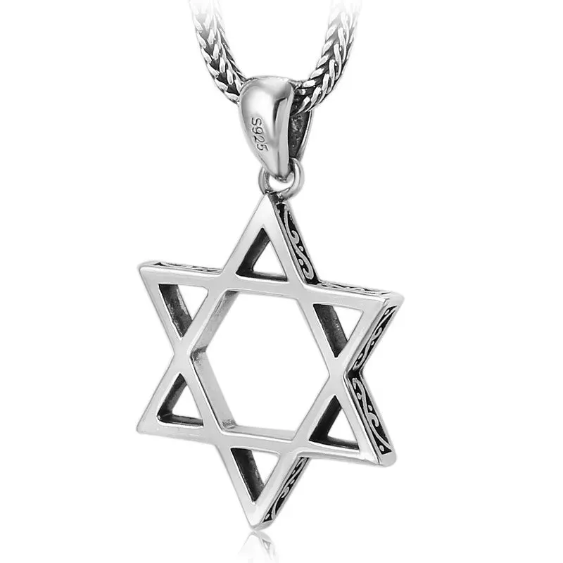 Sterling Silver "Star of David" Pendants for Men and Women