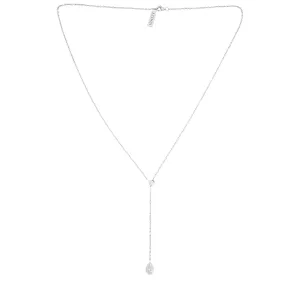 Sterling Silver Teardrop Adjustable Lariat Necklace