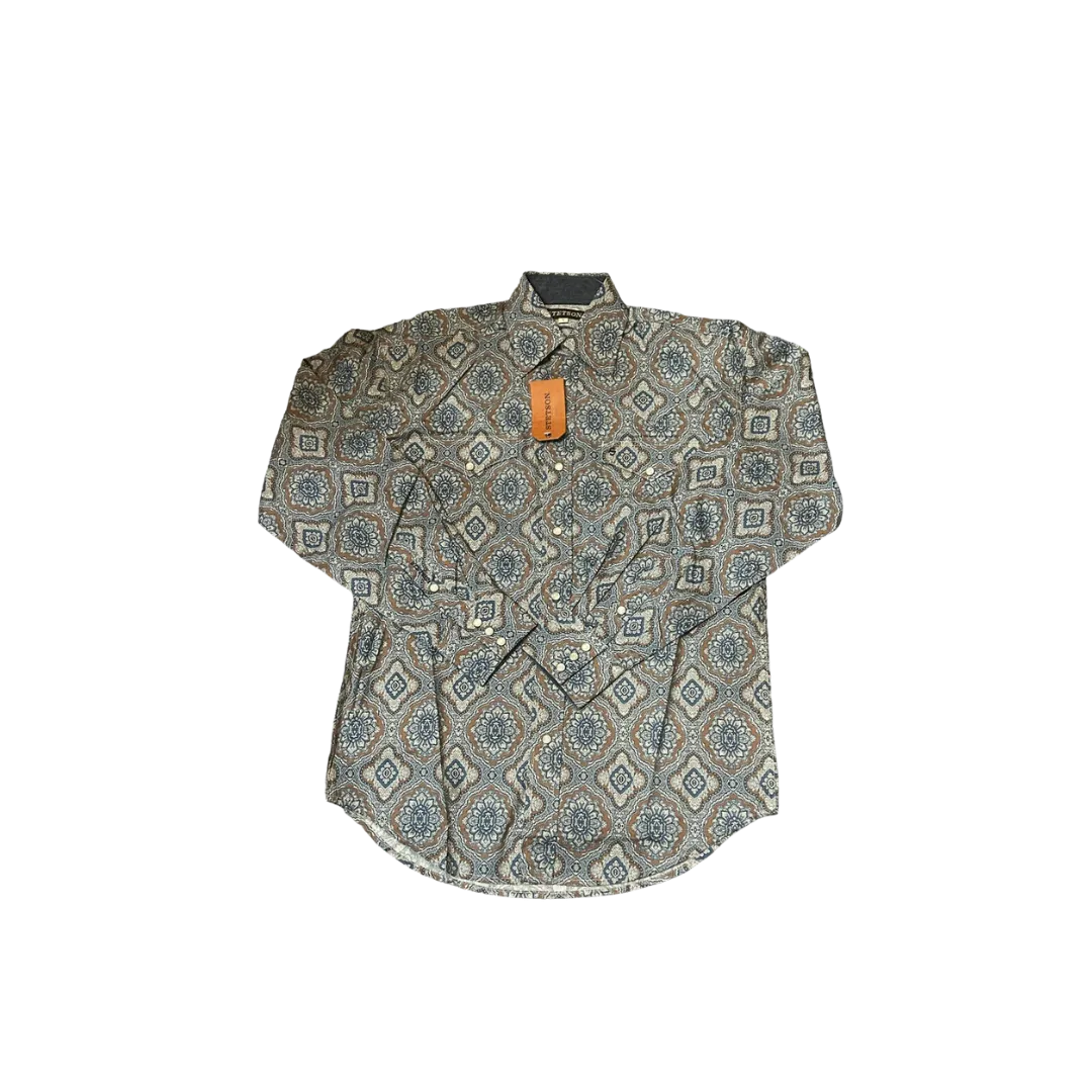 Stetson Apparel Men's Snap Sierra Paisley Shirt