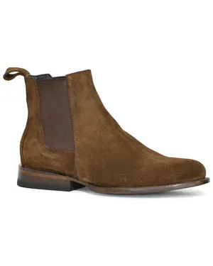 Stetson Brown Men's Chelsea Boot Suede Snip Toe 4055