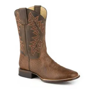 Stetson Brown Men's Cole Bull Square Toe 4089