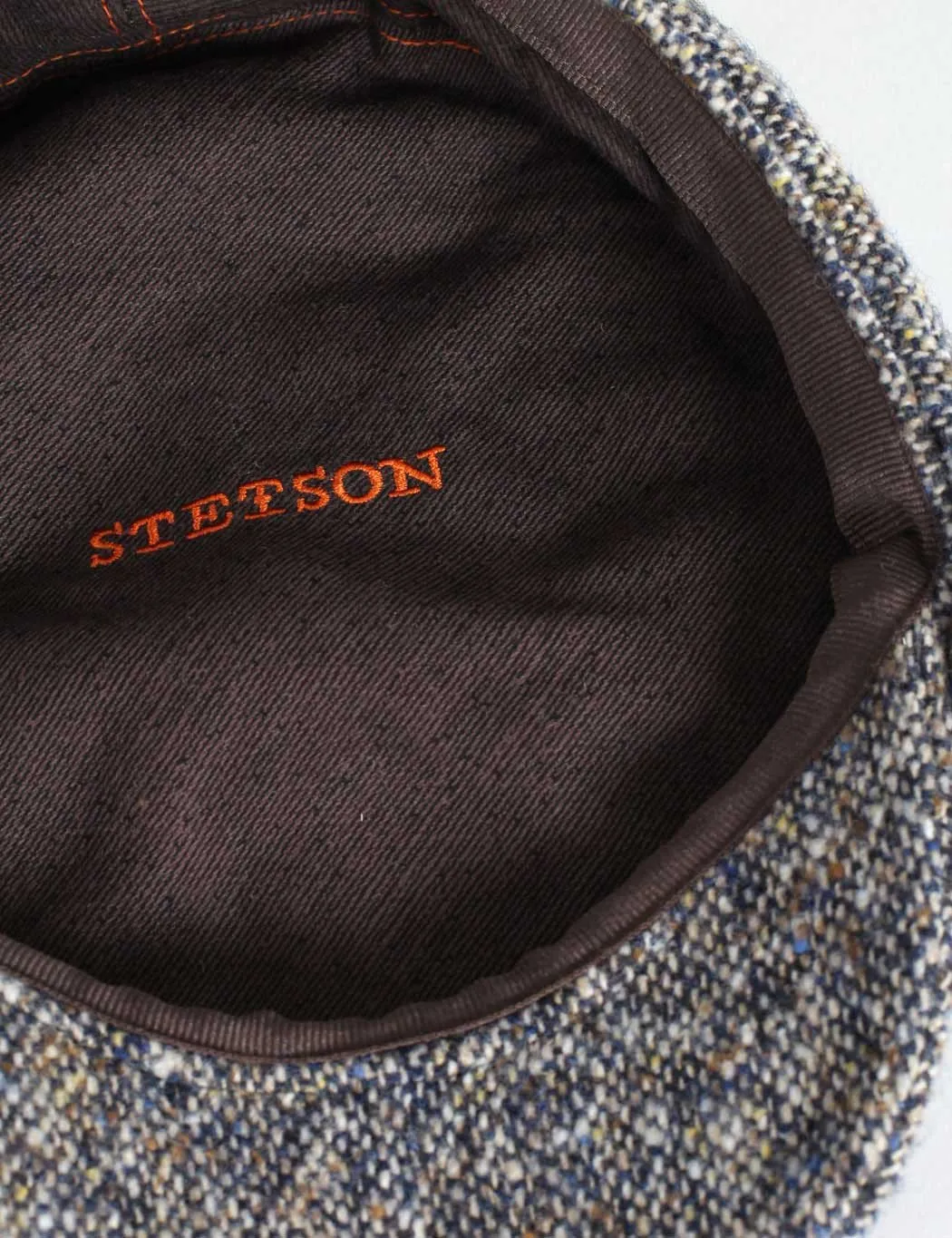 Stetson Hatteras Newsboy Cap (Donegal) - Brown/Blue