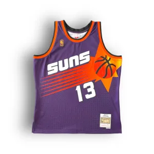 Steve Nash 1996-1997 Phoenix Suns Rookie Year Away Mitchell & Ness Swingman Jersey - Purple