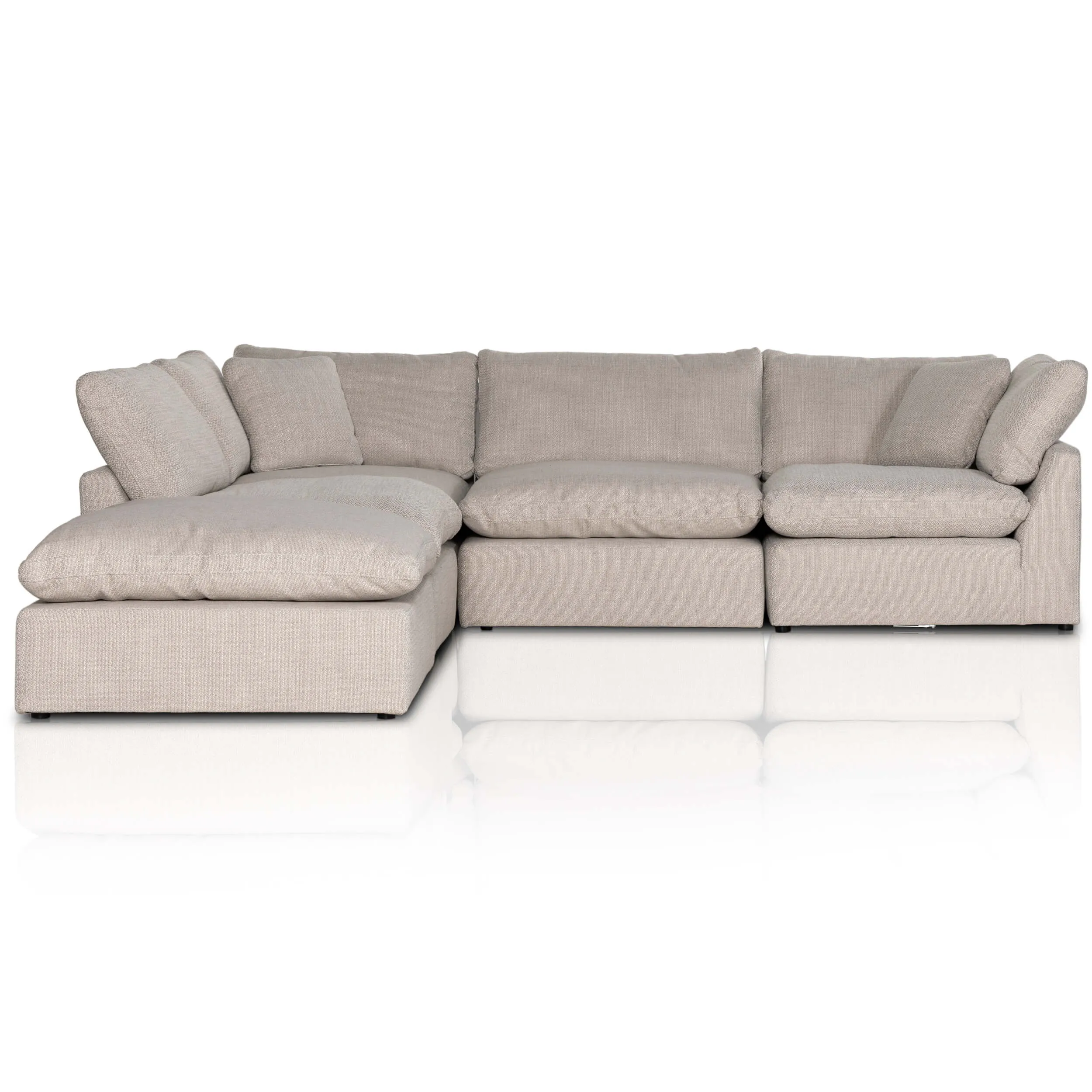 Stevie 4 Piece Sectional w/ Ottoman, Gibson Wheat