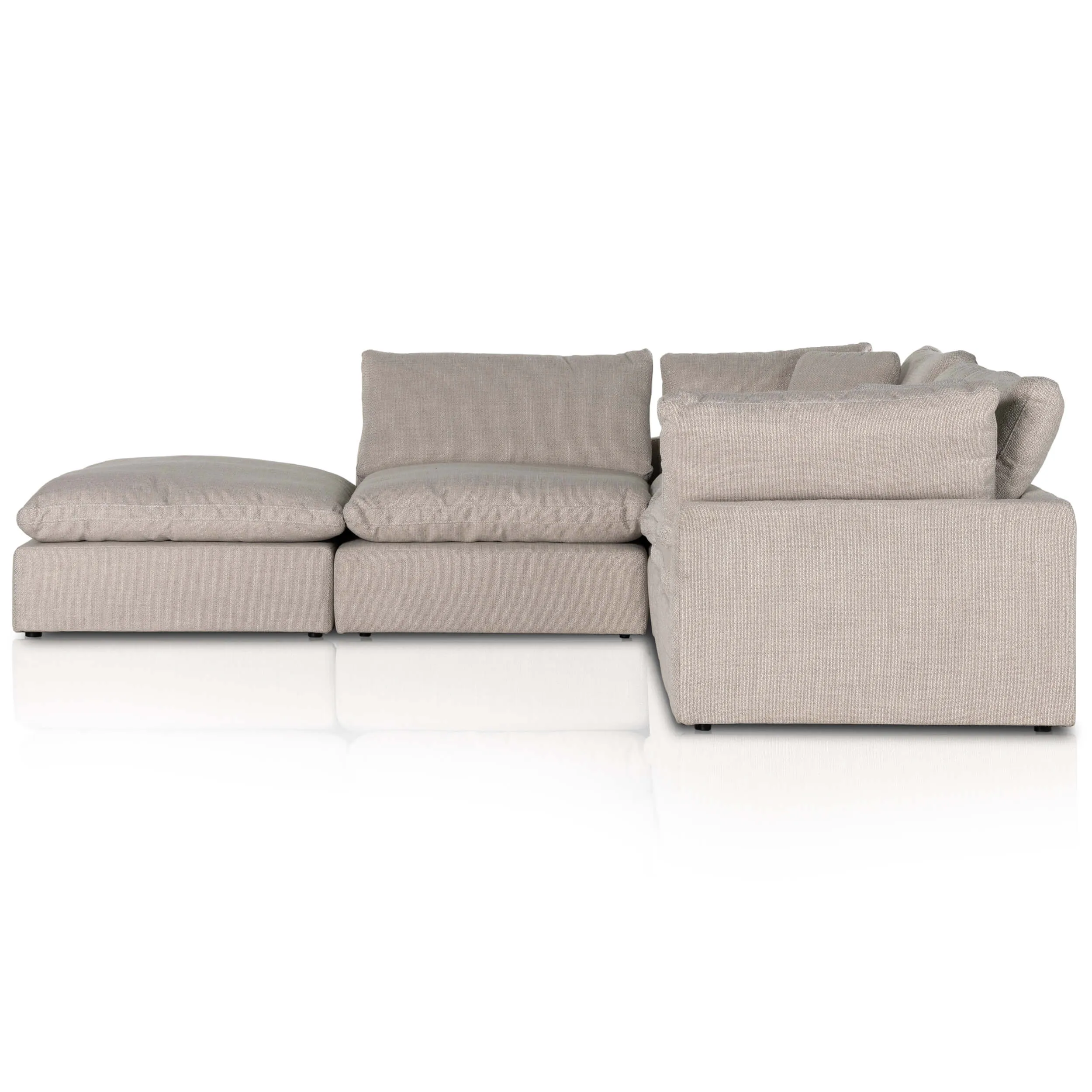 Stevie 4 Piece Sectional w/ Ottoman, Gibson Wheat