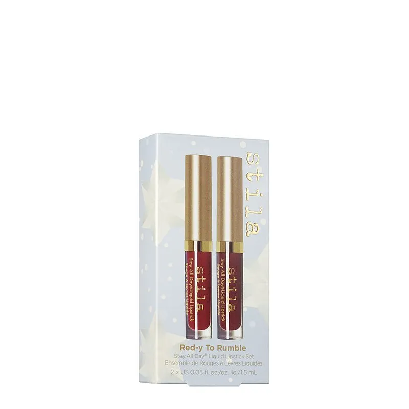 Stila Red-y To Rumble Liquid Lipstick Duo Gift Set Discontinued