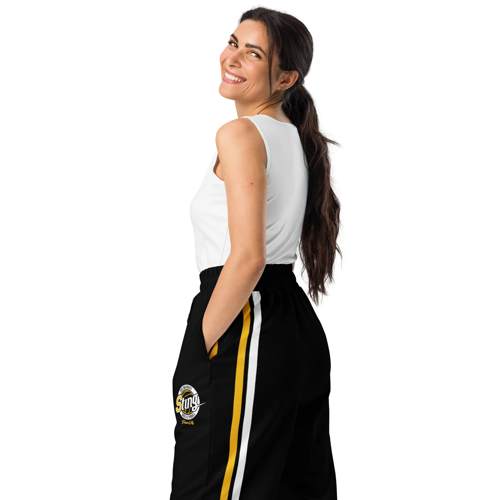 Sting Racing Stripe Wide-Leg Joggers