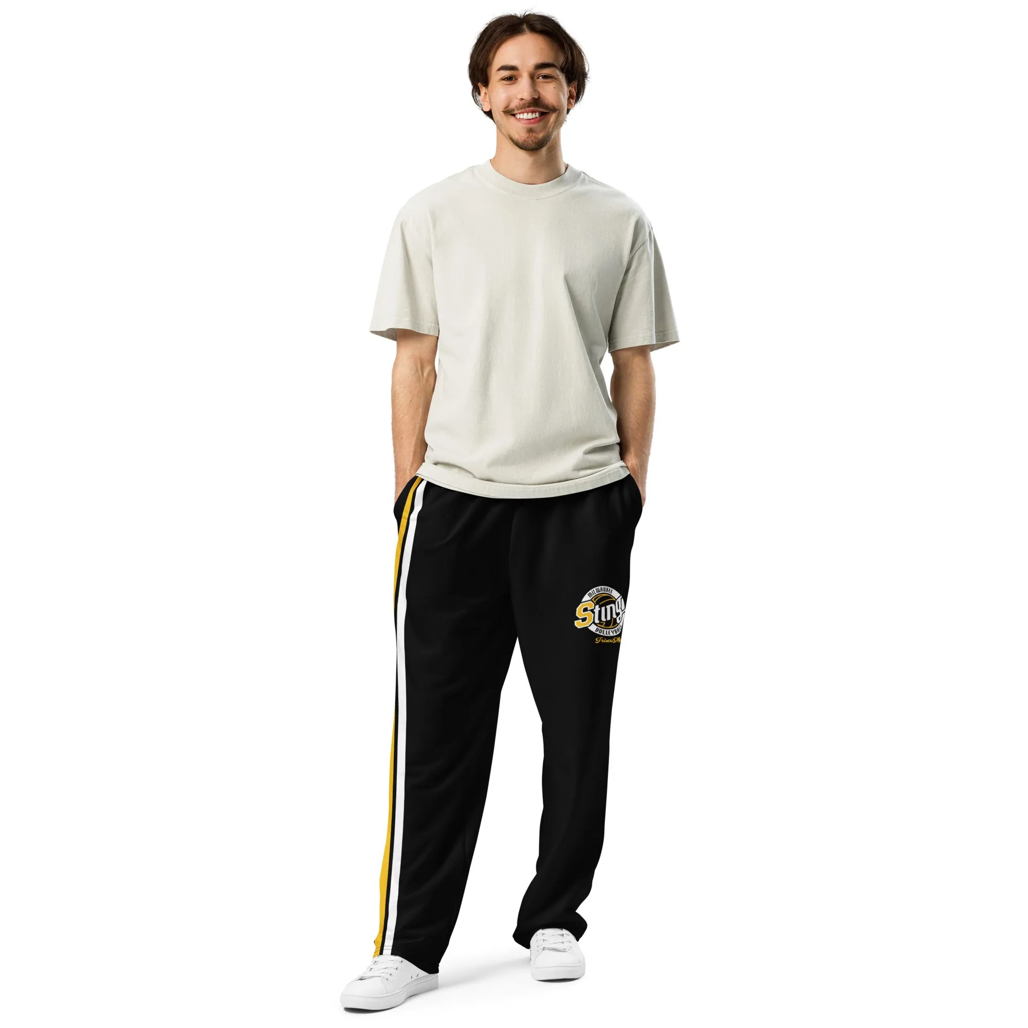 Sting Racing Stripe Wide-Leg Joggers