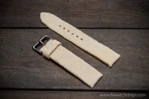 Stingray leather watch strap/ Pearl beige color