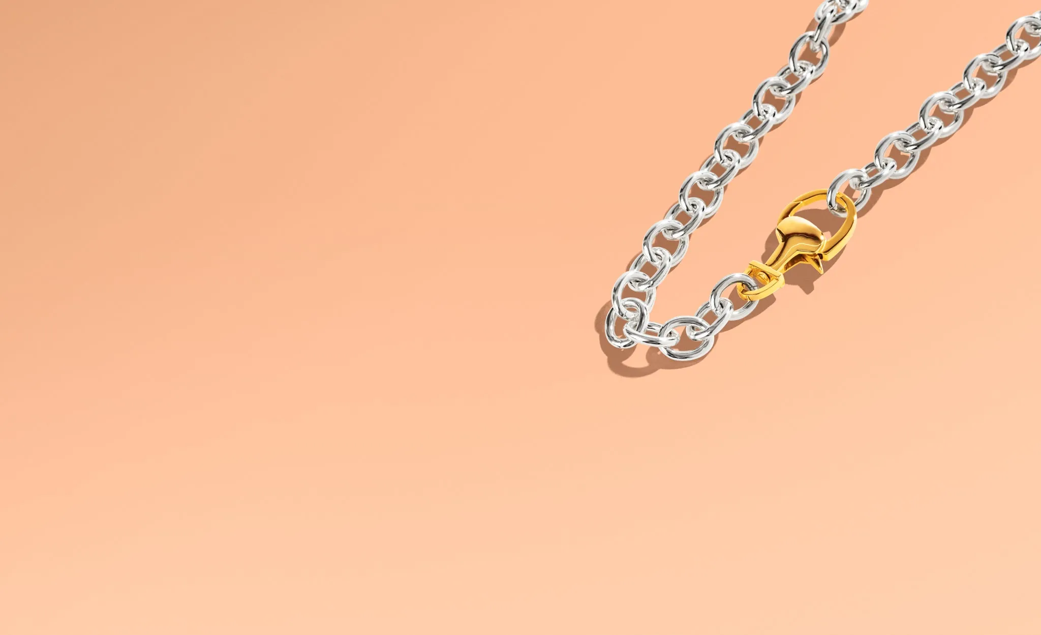 Stirrup Lock Chain Necklace | Gold