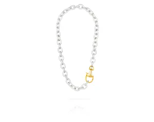 Stirrup Lock Chain Necklace | Gold