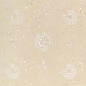 Stone and Ivory Embroidered Fabric