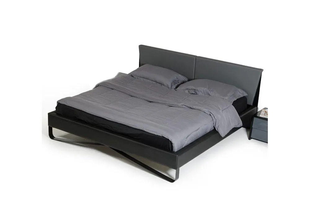 Stone Modern Gray & Black Bed