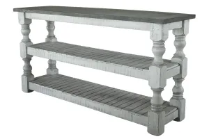 Stone - Sofa Table - Antiqued Ivory / Weathered Gray