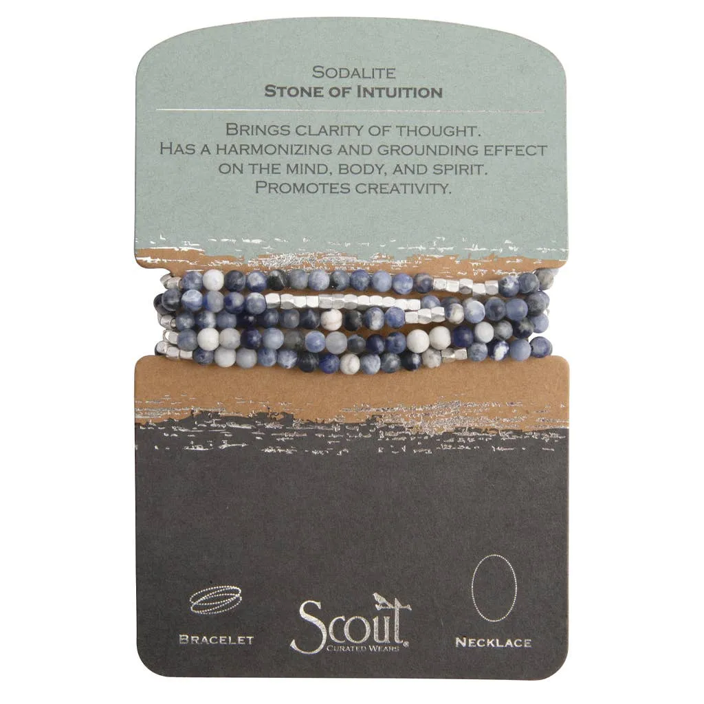 Stone Wrap - Sodalite / Silver - Stone of Intuition