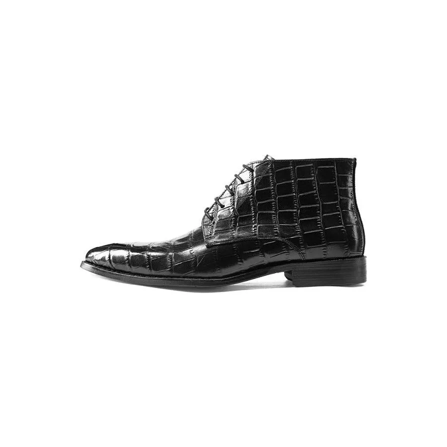 StoneLux Leather Lace-up Brogue Ankle Boots