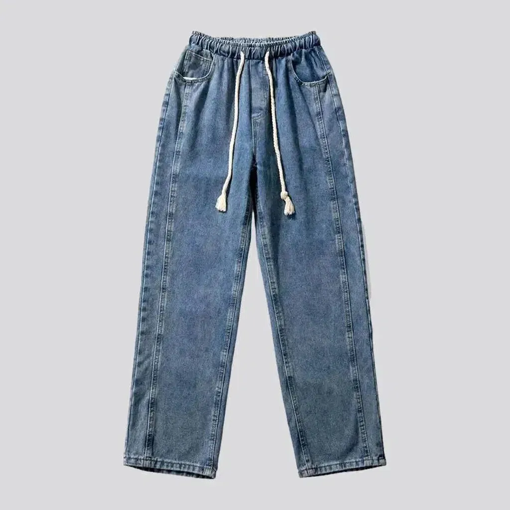 Stonewashed men's fashion jeans