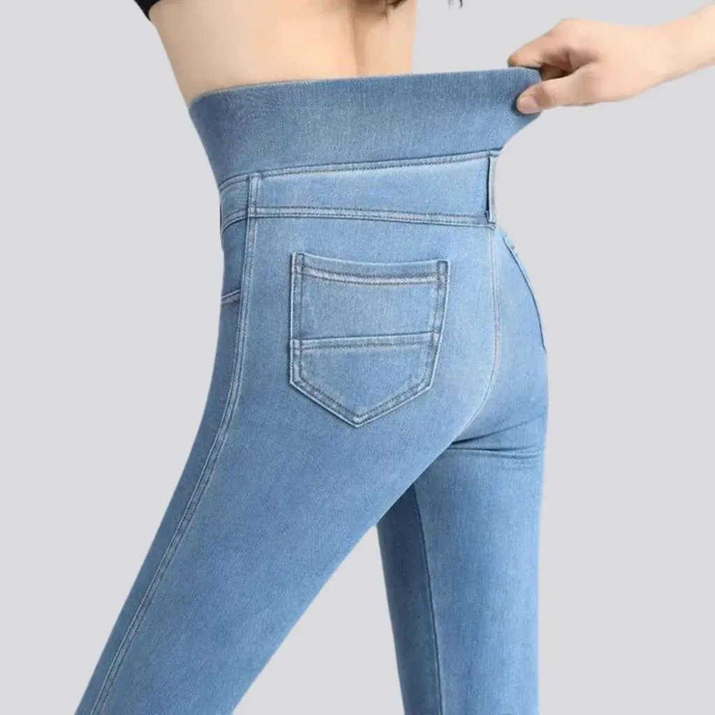 Stonewashed women's casual jeans