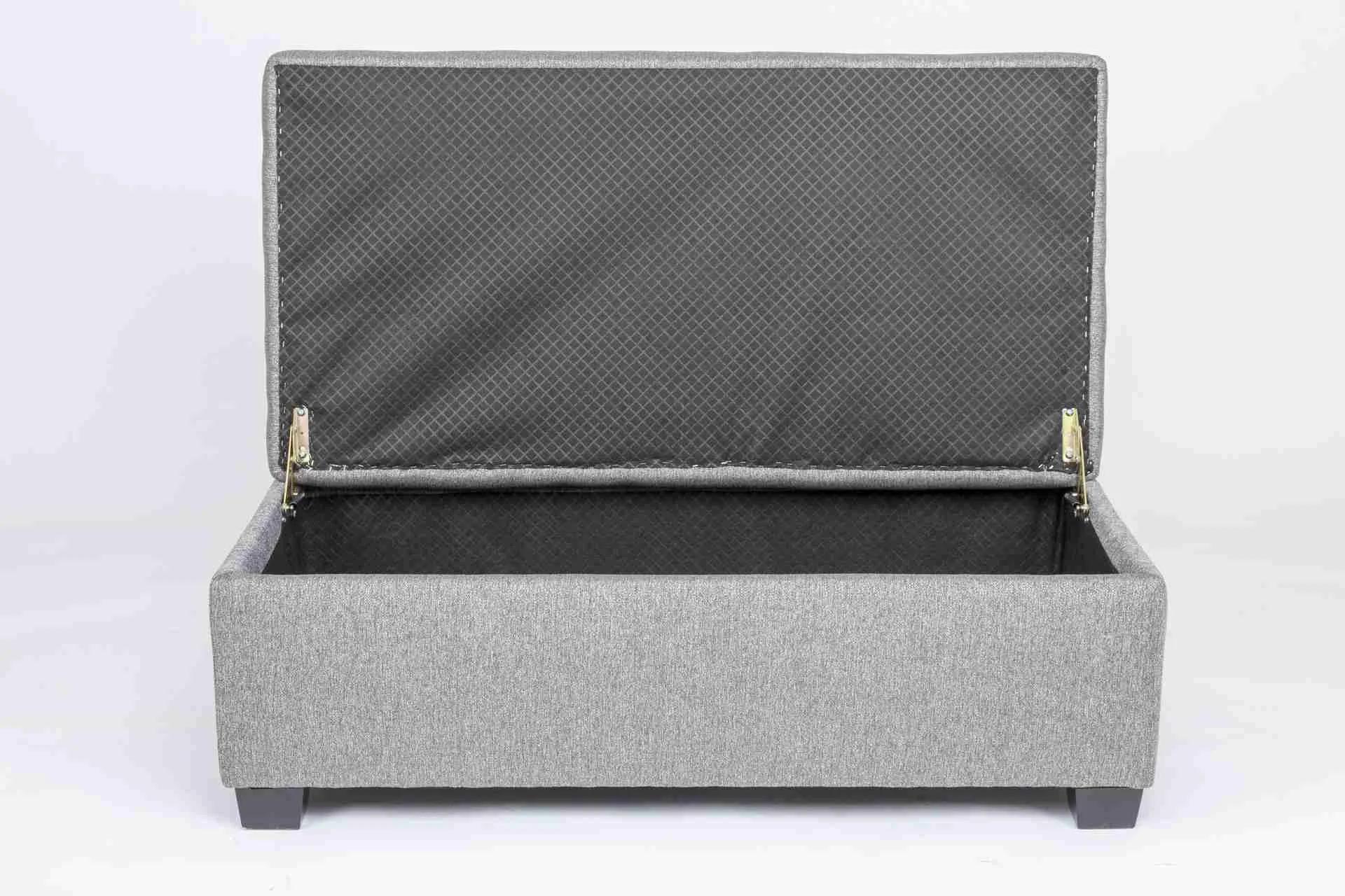 Storage Ottoman With Fabric Upholstery