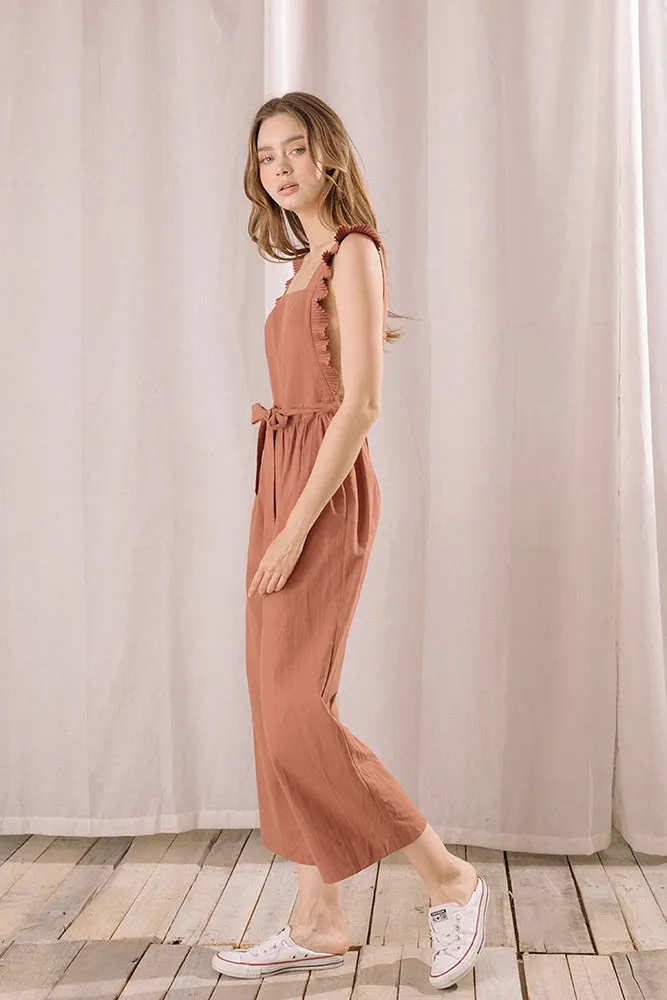 Storia Monochromatic Pleats Jumpsuit