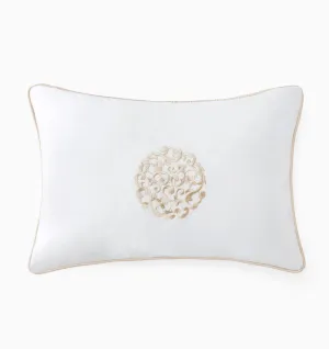 Storia White and Sand Decorative Pillow by Sferra