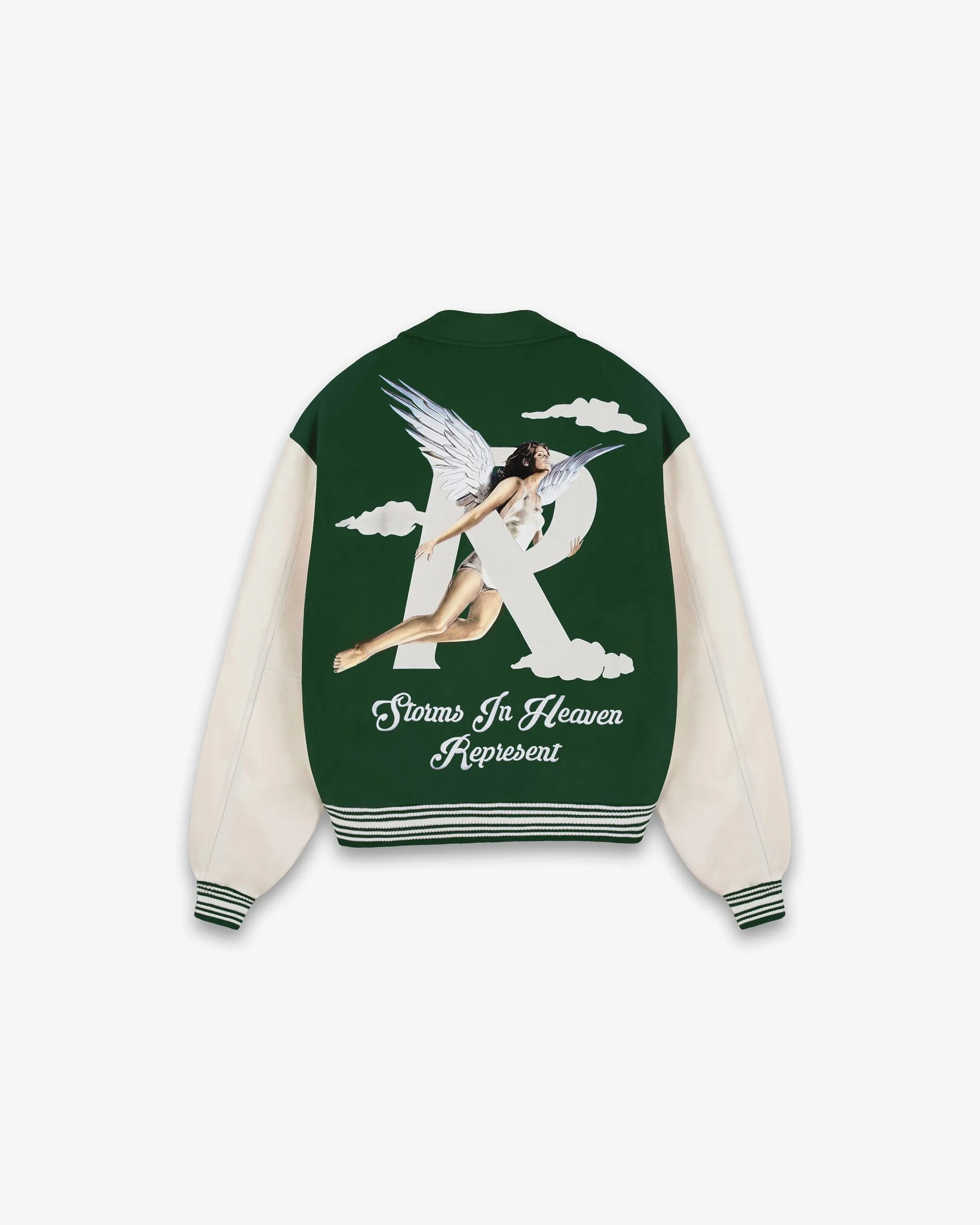 Storms In Heaven Varsity Jacket - Racing Green