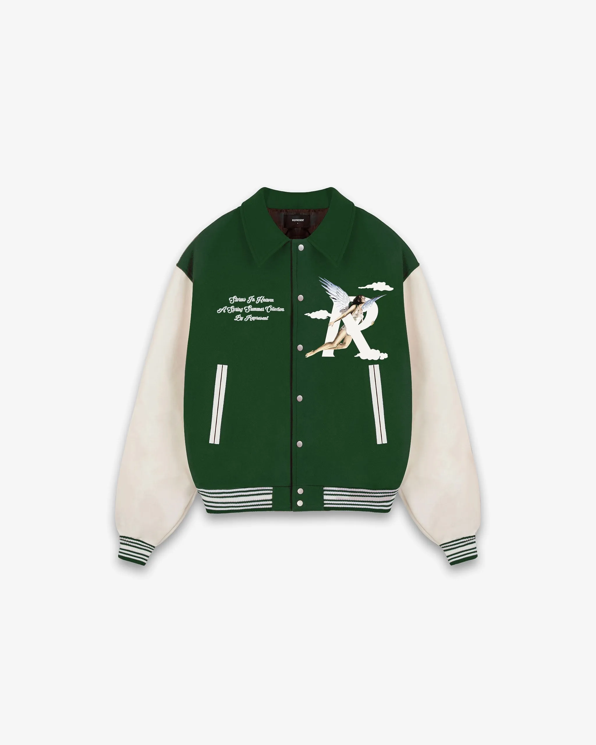 Storms In Heaven Varsity Jacket - Racing Green