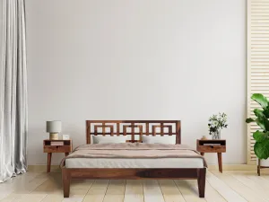 STOYA BED KING Sheesham Wood (Honey Finish)