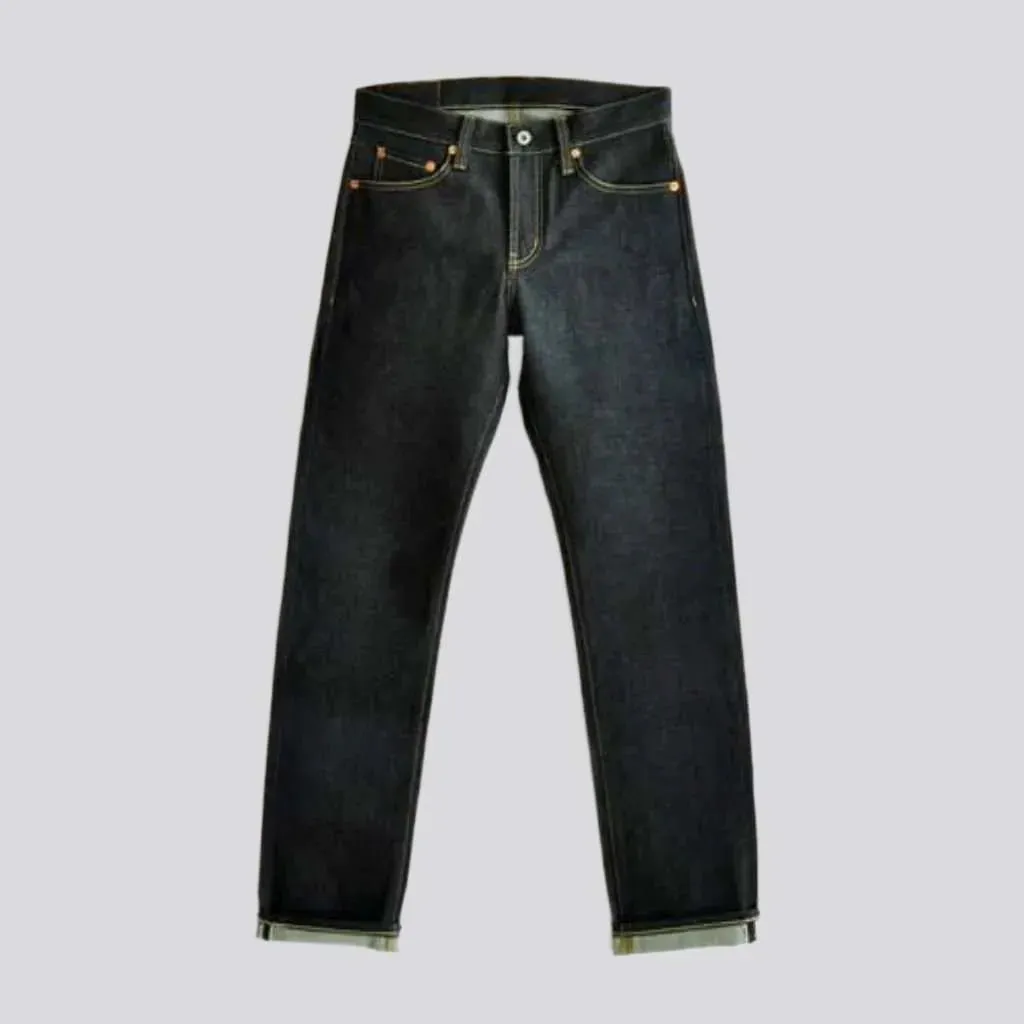 Straight 18oz men's self-edge jeans