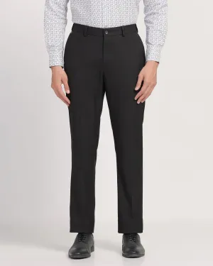 Straight B-90 Formal Black Textured Trouser - Passion