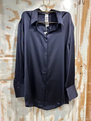 Straight Blouse in Navy