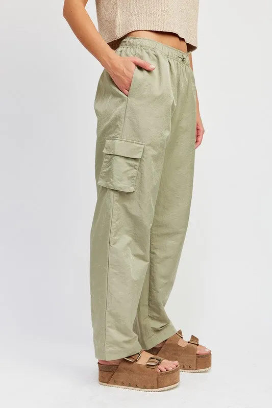 STRAIGHT LEG PANTS WITH ELASTIC WAIST BAND *Online Only*