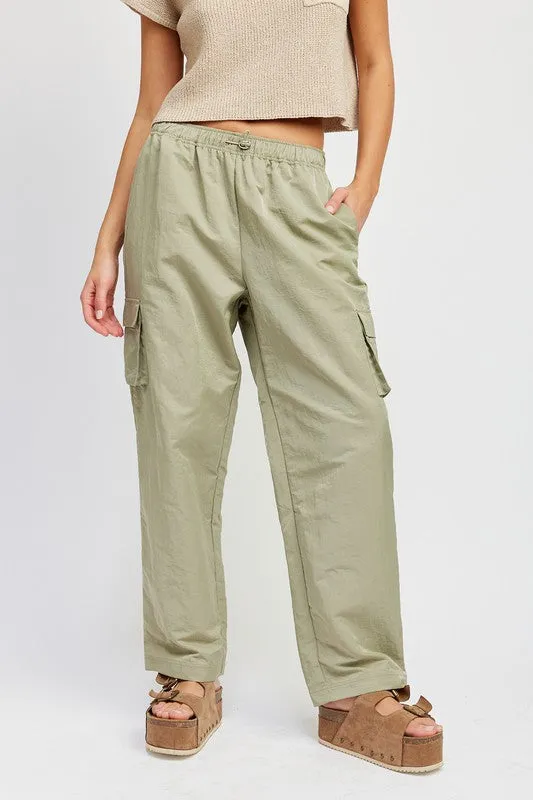 STRAIGHT LEG PANTS WITH ELASTIC WAIST BAND *Online Only*