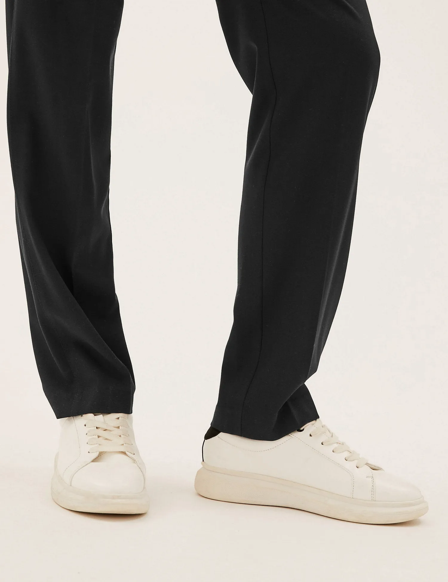 Straight Leg Trousers with Stretch