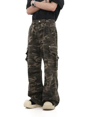 Straight Loose Camouflage Casual Pants