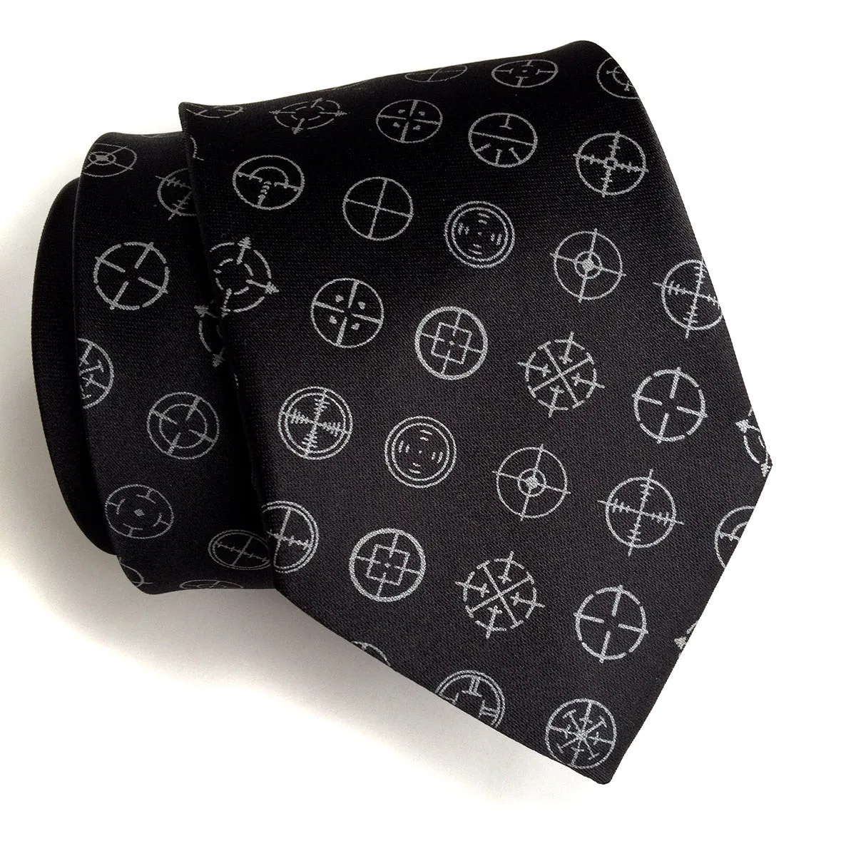 Straight Shooter Necktie, rifle sight tie