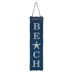 Stratton Home Decor Blue and White "Beach" Wall Art