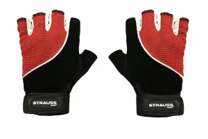 STRAUSS Cycling Gloves, Large (Red)