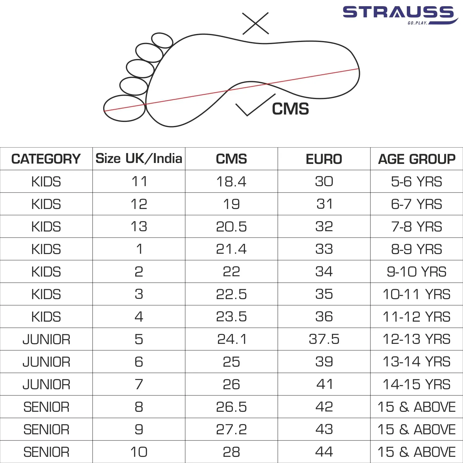 STRAUSS Gripper Skating Shoes | Fixed Body Roller Skates | Shoe Skate With Rubber Wheel |Ideal For Boys, Girls and Kids |Suitable For All Skill Level | Ideal For Seniors (15 Years Above) ,Size-9, (Red/Black)