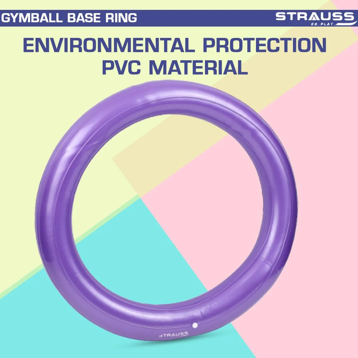 Strauss Gym Ball Base Ring | Round Anti Slip,Thickened & Stable Base| Yoga Ball Fitness Balance Base | Suitable for Home,Gym & Office,(Purple)