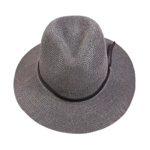 Straw hat women's temperament top hat retro British style jazz hat leisure travel big brim hat