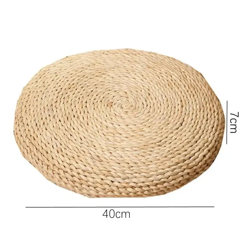 Straw Round Pouf Tatami