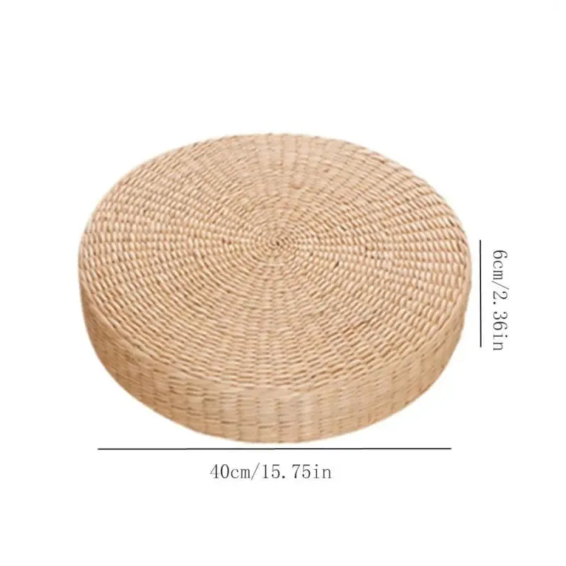 Straw Round Pouf Tatami