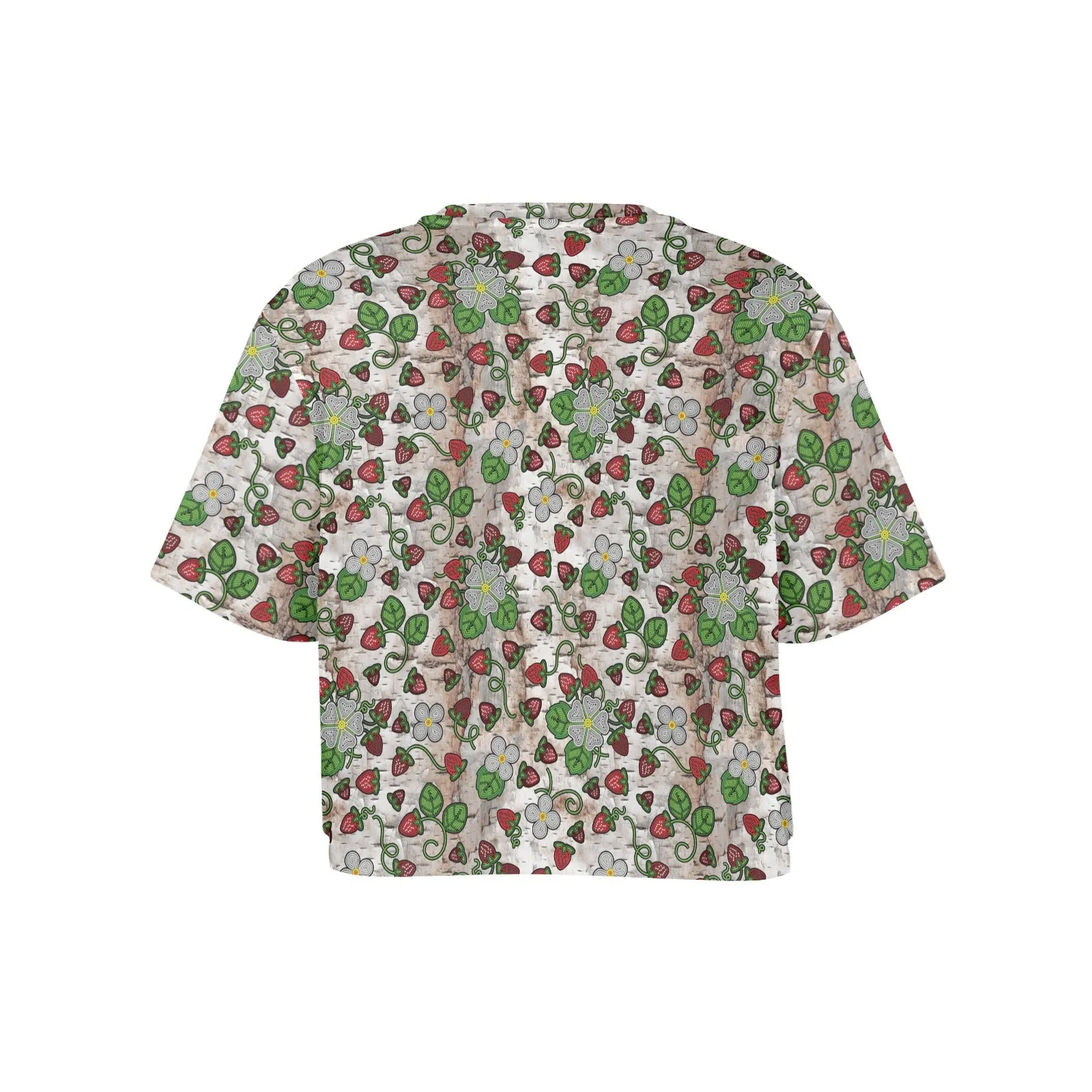 Strawberry Dreams Br Bark Women's Cropped T-shirt