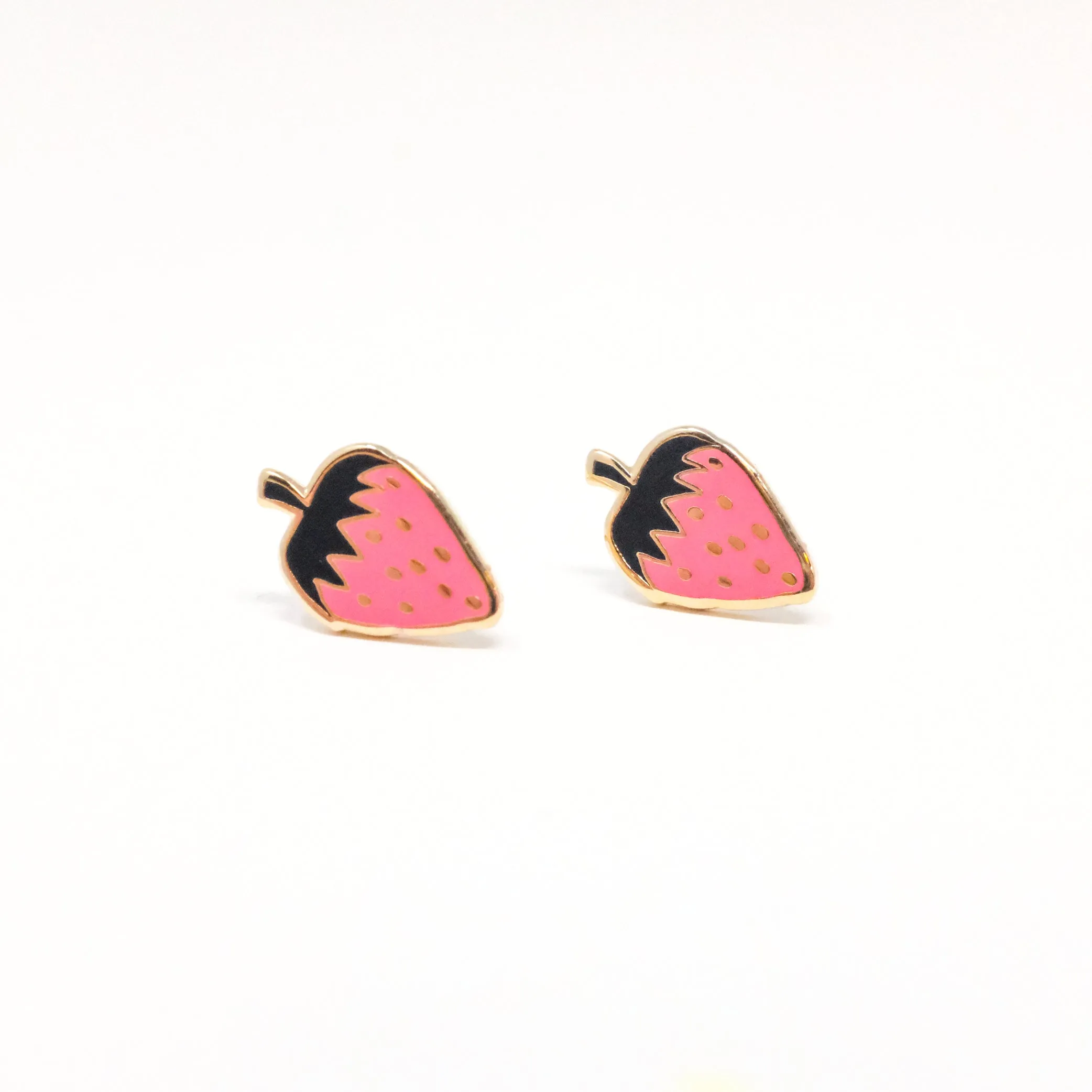 Strawberry Enamel Earrings