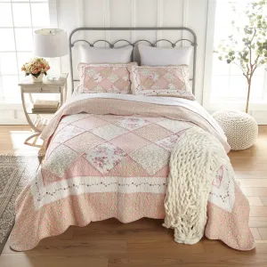 Strawberry Garden 3-Piece Quilt Set - Queen