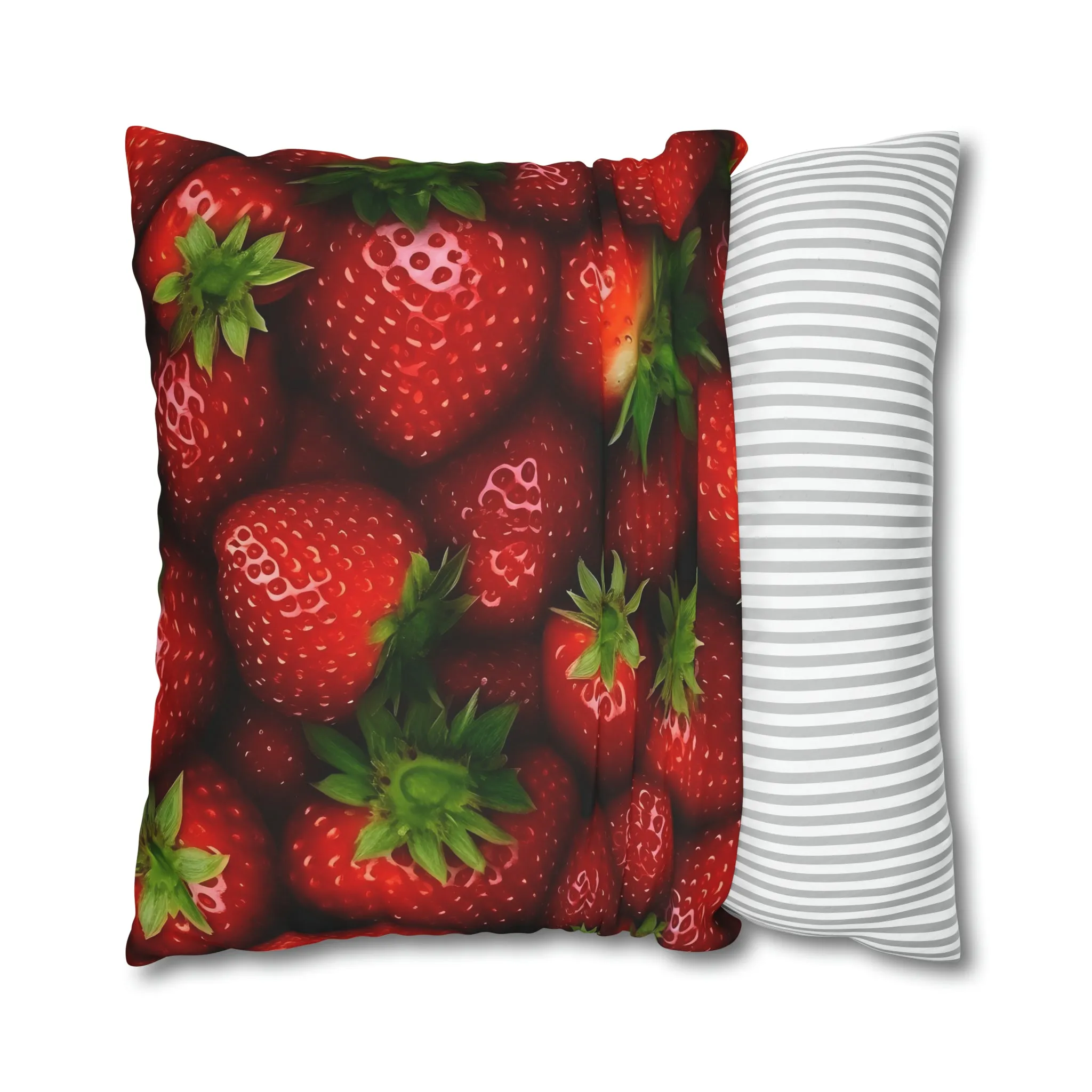 Strawberry Spun Polyester Pillowcase